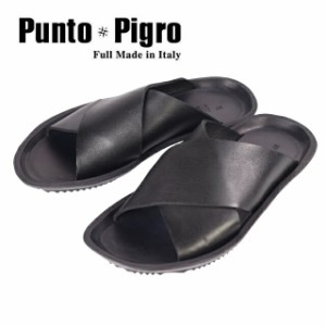 プントピグロ Punto Pigro 2103 レザー クロスストラップサンダル サンダル レディース イタリア製 ハンドメイド セキアリミッケーレ OPA