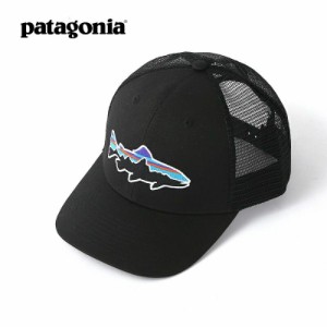 patagonia パタゴニア フィッツロイトラウトトラッカーハット 帽子  CAP 登山 ブラック Black スナップ