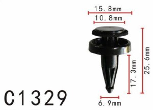 プッシュ　リベット　トヨタ系　パネル用　PF-C1329　10個