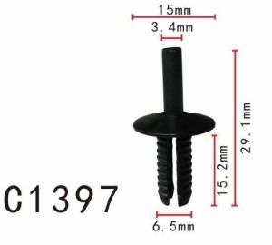 プッシュ　リベット　汎用　フェンダー用　PF-C1397　10個