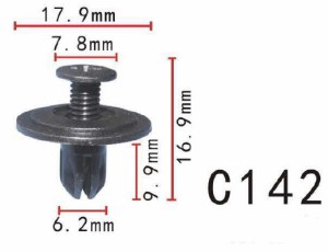 プッシュ　リベット　ホンダ系　パネル用　PF-C142　10個