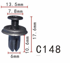 プッシュ　リベット　ホンダ系　バンパー用　PF-C148　10個