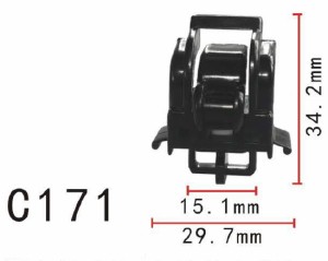 クリップ リベット　ホンダ系　ボンネット用　PF-C171　10個