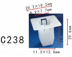 スクリューグロメット　リベット　ホンダ系　バンパー用　PF-C238　10個