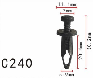 プッシュ　リベット　汎用　パネル用　PF-C240　10個