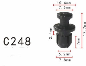 プッシュ　リベット　ホンダ系　パネル用　PF-C248　10個