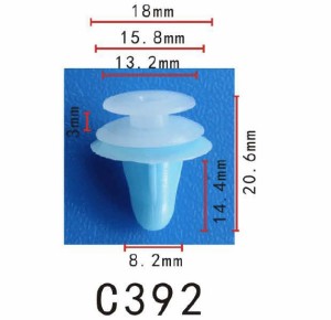 パネル (トリム) クリップ リベット　トヨタ系　ドア用　PF-C392　10個