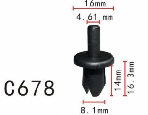 プッシュ　リベット　汎用　パネル用　PF-C678　10個