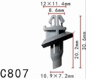 クリップ リベット　レクサス系　フェンダー用　PF-C807　10個