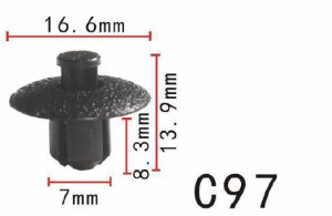 プッシュ　リベット　レクサス系　パネル用　PF-C97　10個