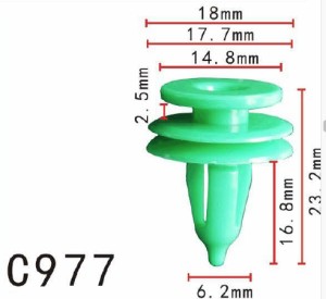 パネル (トリム) クリップ リベット　CHRYSLER系　パネル用　PF-C977　10個