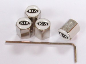 ホイール エアバルブキャップ　タイヤエアバルブキャップ　ロック付き　4個 　KIA