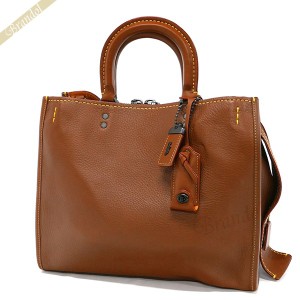 コーチ COACH レディース トートバッグ ローグ レザー がま口ポケット付 2way ワンショルダーバッグ ブラウン F38124 BPL4A