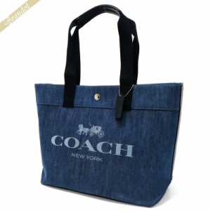 コーチ COACH レディース トートバッグ ロゴ キャンバス デニムトート ブルー系 F67415 SV/DE