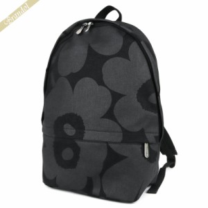 マリメッコ marimekko レディース リュックサック ピエニ ウニッコ Pieni Unikko Enni Wx バックパック 花柄 ブラック 047583 999