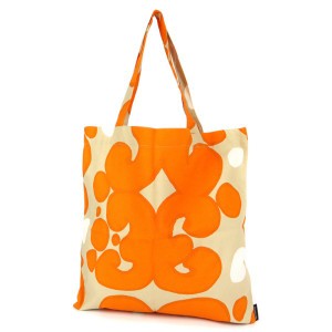 マリメッコ marimekko メンズ・レディース トートバッグ ケイダス ベージュ×オレンジ 071495 820