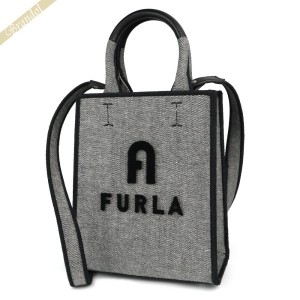 フルラ FURLA レディース ショルダーバッグ デニム 縦型 ミニトートバッグ グレー WB00831 BX1550 G4100