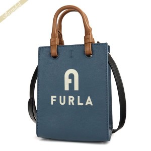 フルラ FURLA レディース ショルダーバッグ VARSITY STYLE 縦型 ミニトートバッグ ブルー系 WB00729 BX1230 1845S 【2022年秋冬新作】