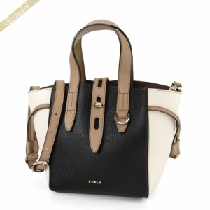 フルラ FURLA レディース ショルダーバッグ レザー 2way ミニトートバッグ バイカラー ブラック×アイボリー BASRFUA HSC000 2261S