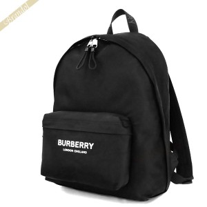 バーバリー BURBERRY メンズ・レディース リュックサック ロゴプリント ECONYL バックパック ブラック 8021084