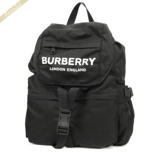 バーバリー BURBERRY メンズ リュックサック ロゴ バックパック ブラック 8021273