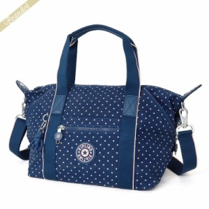 キプリング Kipling レディース ショルダーバッグ ART MINI アートミニ ドット柄 2way ミニボストンバッグ ブルー×ピンク KI5656SH5