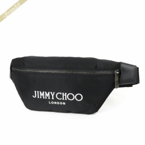 ジミーチュウ JIMMY CHOO レディース・メンズ ボディバッグ キャンバス ウェストバッグ ブラック FINSLEY DNH 0258 【2023年秋冬新作】