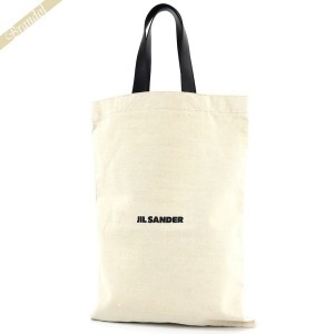 ジルサンダー Jil Sander メンズ・レディース トートバッグ 薄型 ロゴ キャンバストート ナチュラル JSPT852122 WTB73003N 102