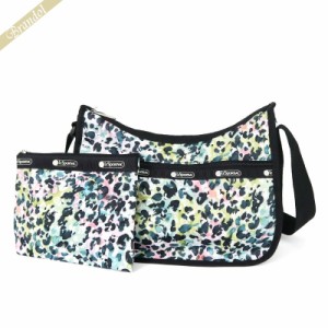 レスポートサック LeSportsac レディース ショルダーバッグ CLASSIC HOBO クラシックホーボー ドット風柄 ホワイト系マルチカラー×ブラ