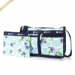 レスポートサック LeSportsac レディース ショルダーバッグ DELUXE SHOULDER SATCHEL 花柄 ライトブルー系 7519 G823