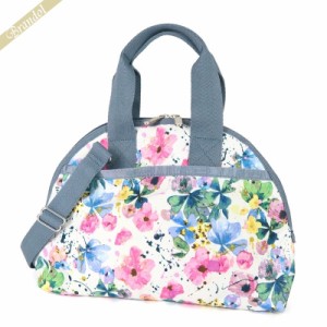 レスポートサック LeSportsac レディース ショルダーバッグ YORK SATCHEL 2way ミニボストンバッグ 花柄 ホワイト系マルチカラー×グレー