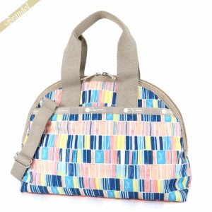 レスポートサック LeSportsac レディース ショルダーバッグ YORK SATCHEL 2way ミニボストンバッグ ペイント風タイル柄 ピンク×ブルー系