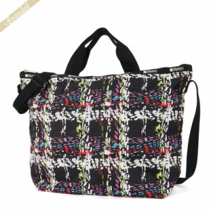 レスポートサック LeSportsac レディース トートバッグ DELUXE EASY CARRY TOTE 2wayショルダーバッグ チェック柄風 ブラック系マルチカ