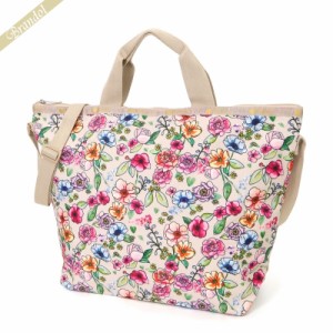 レスポートサック LeSportsac レディース トートバッグ DELUXE EASY CARRY TOTE 2wayショルダーバッグ 花柄 ピンクベージュ 4360 F654