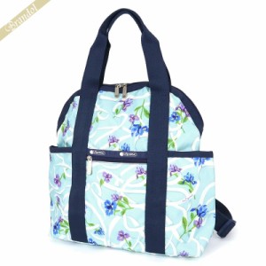 レスポートサック LeSportsac レディース リュックサック DOUBLE TROUBLE 2way ボストンバッグ 花柄 ライトブルー系 2442 G823