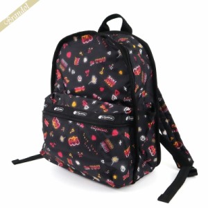 レスポートサック LeSportsac レディース リュックサック BASIC BACKPACK ネオン風 キュート柄 ブラック系 7812 E481