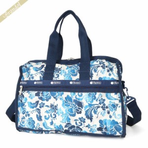 レスポートサック LeSportsac レディース ボストンバッグ DELUXE MED WEEKENDER 花柄 ブルー×ホワイト系 4318 E478