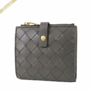 ボッテガヴェネタ BOTTEGA VENETA メンズ・レディース 二つ折り財布 イントレチャート グレー 600270 VCPP3 1408