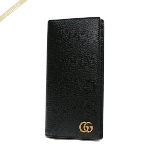 グッチ GUCCI メンズ 長財布 GGマーモント レザー ロングウォレット ブラック 428740 DJ20T 1000