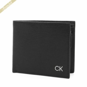 カルバンクライン Calvin Klein メンズ 二つ折り財布 CKロゴ ブラック 31CK130008