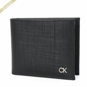 カルバンクライン Calvin Klein メンズ 二つ折り財布 ブラック K50K510877BAX