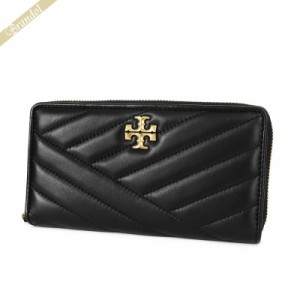 トリーバーチ TORY BURCH レディース ラウンドファスナー長財布 キルティングレザー ブラック 90348 001