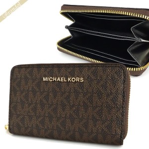 マイケルコース MICHAEL KORS レディース コインケース MKシグネチャー ラウンドファスナー 小銭入れ ブラウン×ブラック 32F9GJ6D0B 292