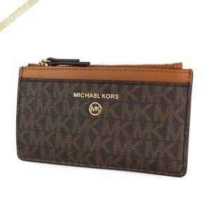 マイケルコース MICHAEL KORS レディース 小銭入れ MKシグネチャー フラグメントケース ライトブラウン×ブラウン 32F0GT9D5B 252