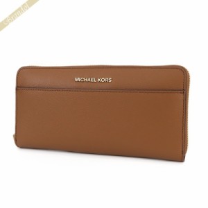 マイケルコース MICHAEL KORS レディース ラウンドファスナー長財布 レザー ライトブラウン 34F9GTVZ3L 230