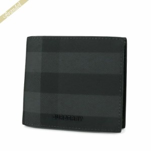 バーバリー BURBERRY メンズ 二つ折り財布 バーバリーチェック ブラック系 8070201 【2023年春夏新作】