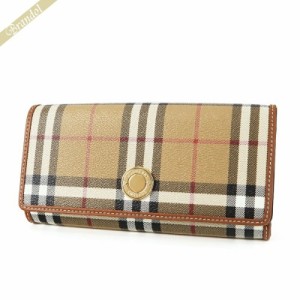 バーバリー BURBERRY レディース 長財布 バーバリーチェック ベージュ系×ライトブラウン 8070414