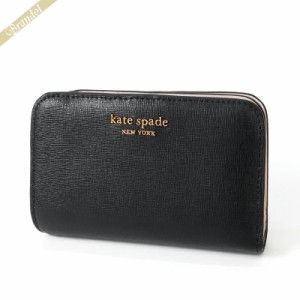 ケイトスペイド kate spade レディース 二つ折り財布 MORGAN モーガン ブラック×ライトピンク K8927 001 / BLACK