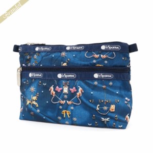 レスポートサック LeSportsac ポーチ COSMETIC CLUTCH カルーセル柄 ブルー 7105 E480