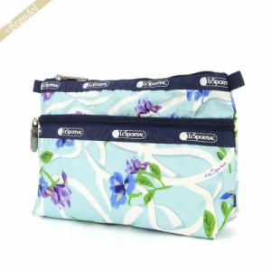 レスポートサック LeSportsac ポーチ COSMETIC CLUTCH 花柄 ライトブルー系 7105 G823